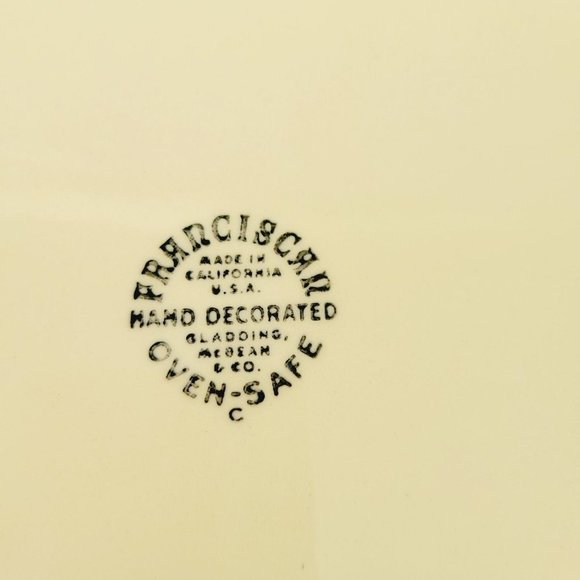 Vintage Franciscan Apple 14" Oval Serving Platter c.1950s USA Made Fruit Decor - Picture 6 of 10